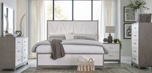 Liberty Palmetto Heights 5-Piece Driftwood/Shell White King Panel Bedroom Set