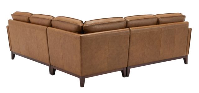 Leather Italia Georgetowne Newport Camel All Leather Sectional-1