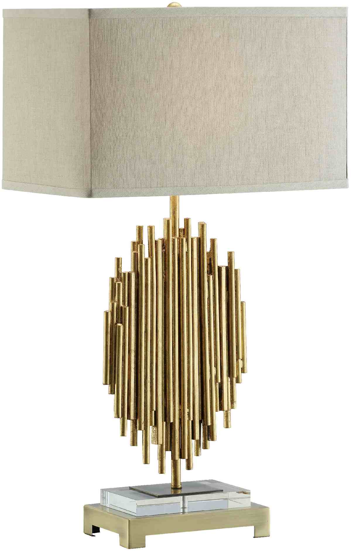 Crestview Collection Galveston Hand Finished Gold Leaf Table Lamp ...