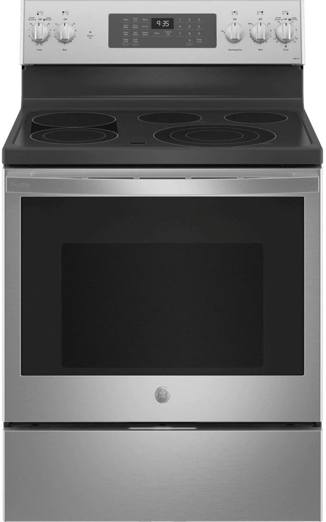 GE® Profile™ 30" Fingerprint Resistant Stainless Steel Smart Free Standing Electric Convection Range