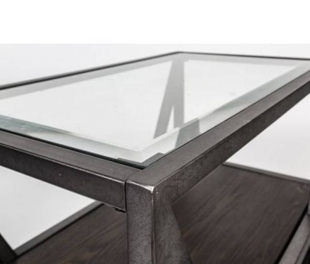 Liberty Arista Cobblestone Glass Top Sofa Table-3