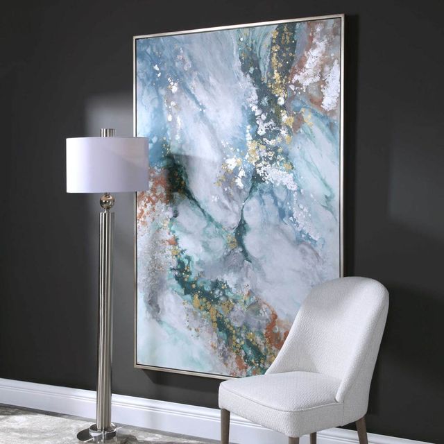 Uttermost® by Grace Feyock Mercury Hand Teal Abstract Art-3