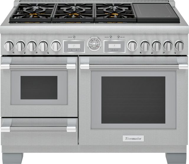 Thermador® Pro Grand® 48" Stainless Steel Pro Style Dual Fuel Natural Gas Range-0