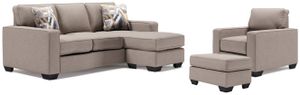 Signature Design by Ashley® Greaves 3-Piece Stone Living Room Seating Set