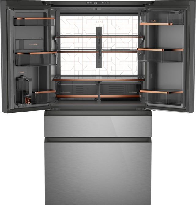 Café™ 28.7 Cu. Ft. Platinum Glass French Door Refrigerator -1