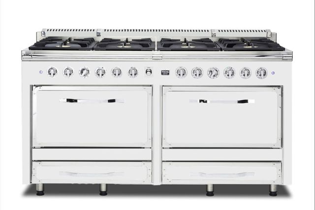 Viking® Tuscany 66" Frost White Dual Fuel Pro-Style Dual Fuel Natural Gas Range
