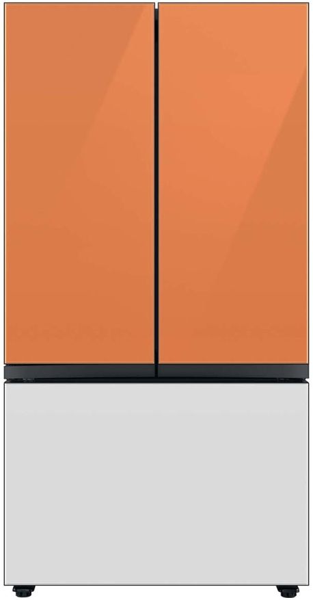Samsung Bespoke 36" White Glass French Door Refrigerator Bottom Panel 2