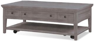 Magnussen Home® Paxton Place Dovetail Grey Rectangular Cocktail Table w/Casters