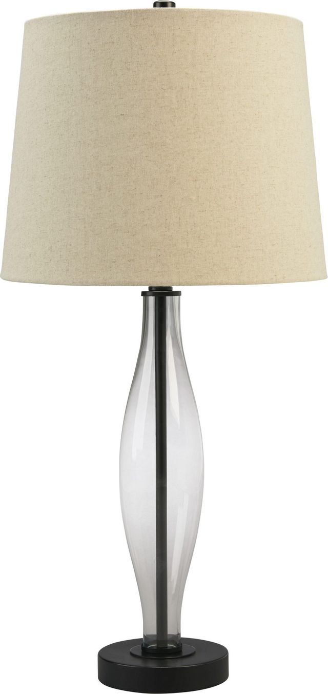 Signature Design by Ashley® Travisburg Set of 2 Clear/Black Table Lamp 