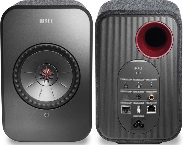 KEF LSX 4.5" Black Wireless Powered Stereo Speakers 17