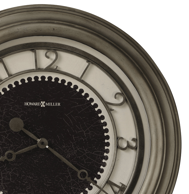 Howard Miller® Kennesaw 25.5" Diameter Antique Nickel Wall Clock 1