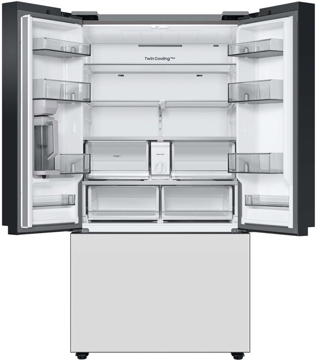 Samsung Bespoke 30 Cu. Ft. White Glass French Door Refrigerator with AutoFill Water Pitcher 2