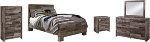 Benchcraft® Derekson 5-Piece Multi Gray Full Panel Bed Set