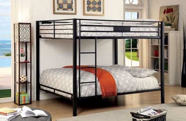 Furniture of America® Claren Black Queen/Queen Bunk Bed