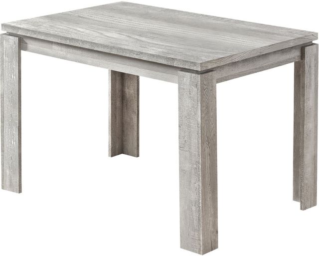 Monarch Specialties Inc. Grey Reclaimed Wood Dining Table