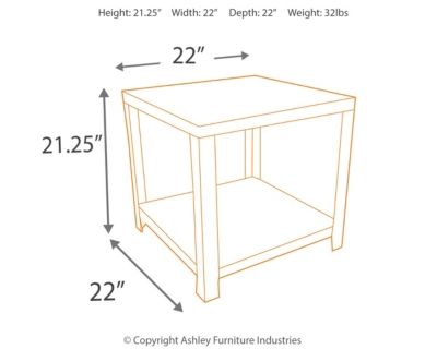 Signature Design by Ashley® Hattney Gray Square End Table 2