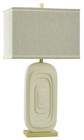 Stylecraft Austin Allen James Gold/Vanilla Table Lamp | Brownie ...