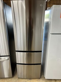 ASIS GE® 11.9 Cu. Ft. Stainless Steel Counter Depth Bottom Freezer Refrigerator