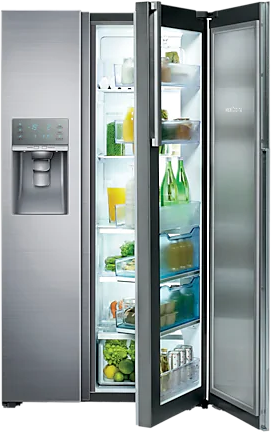 Samsung 21.5 Cu.Ft. Real Stainless Steel Side by Side Refrigerator 1
