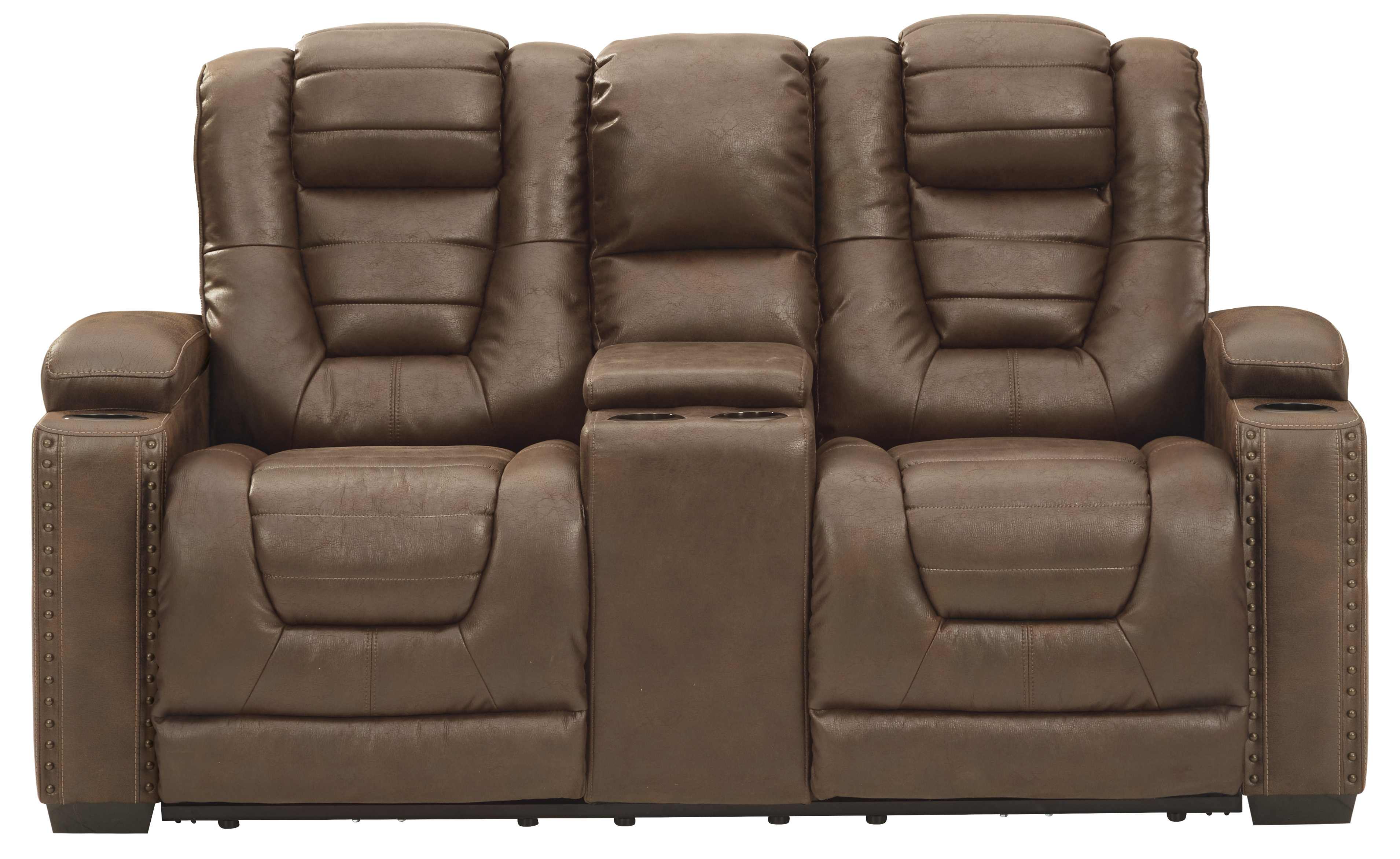 Signature Design by Ashley® Owner's Box Thyme Power Reclining Loveseat with Adjustable Headrest