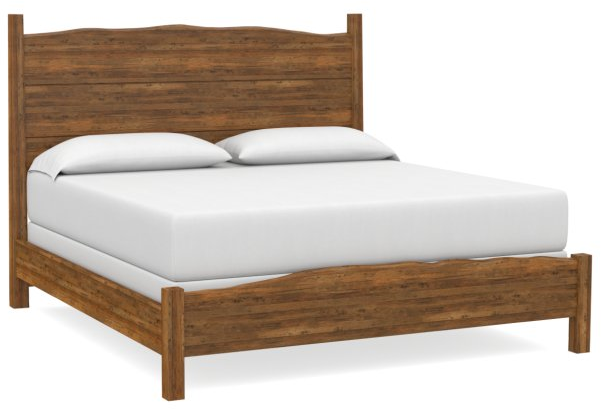 Bassett Furniture Bench Made Maple King Live Edge Panel Bed 2015 K169 Knowles Home Furnishings