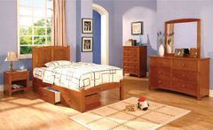 Furniture of America® Cara 4-Piece Oak Twin Bedroom Set