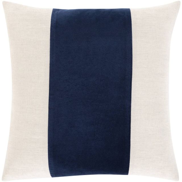 Surya Moza Navy 18"x18" Pillow Shell with Down Insert-0