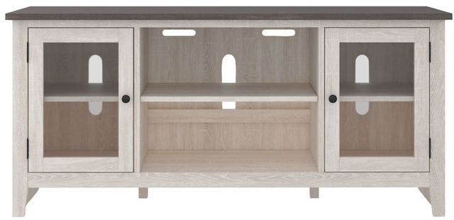 Signature Design by Ashley® Dorrinson Two-Tone Large TV Stand with Fireplace Option 1