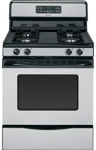 Hotpoint 30" Free Standing Gas Range-Stainless Steel