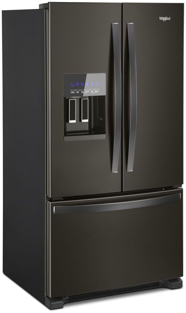 Réfrigérateur à portes françaises de 36 po Whirlpool® de 24,7 pi³ - Acier inoxydable noir résistant aux traces de doigts 1