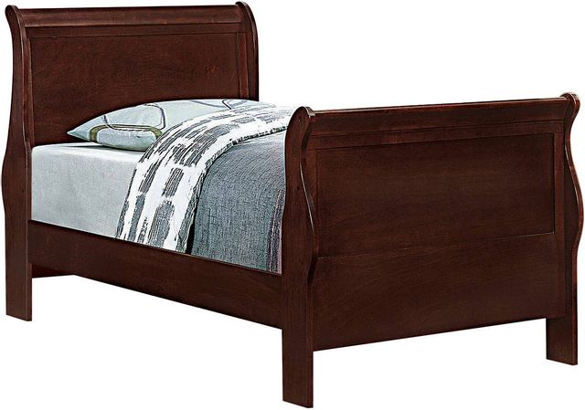 Coaster® Louis Philippe Red Brown Twin Sleigh Bed 0