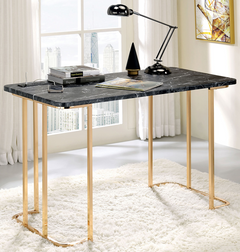 Furniture of America® Delphine Black/Gold Desk