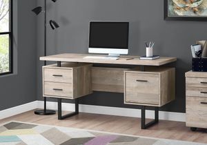 Computer Desk, Home Office, Corner, Left, Right Set-Up, Storage Drawers,  80L, L Shape, Work, Laptop, Metal, Laminate, Black, Grey, Contemporary,  Modern, Big Sandy Superstore