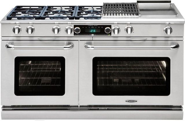 Capital Connoisseurian 60" Stainless Steel Free Standing Dual Fuel Range 0