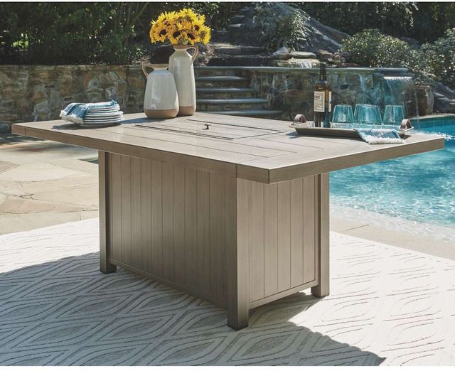 Signature Design by Ashley® Windon Barn Brown Rectangular Fire Pit Table 4