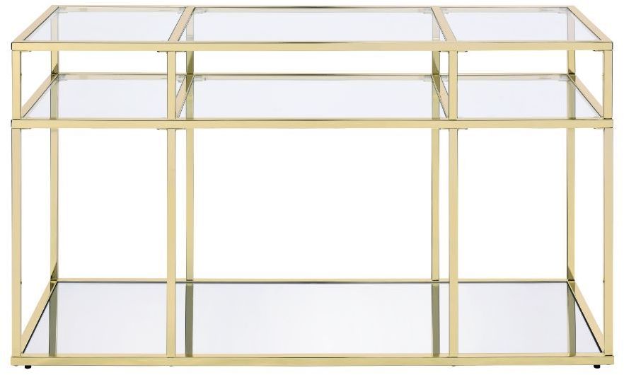 acme glass console table