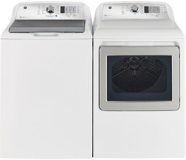 GE® 7.4 Cu. Ft. White Front Load Electric Dryer 2