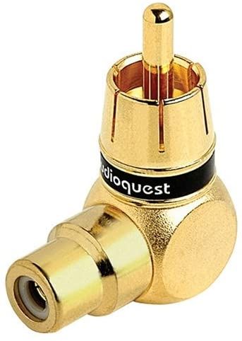 AudioQuest® Gold 90° RCA Male to RCA Female Adapter