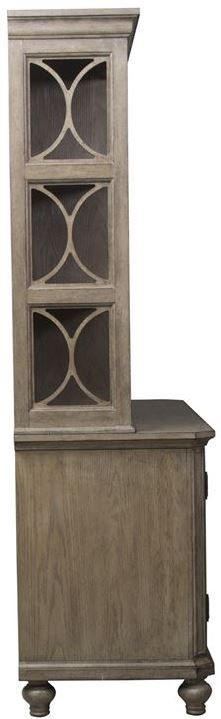 Liberty Simply Elegant Heathered Taupe Credenza Hutch-1