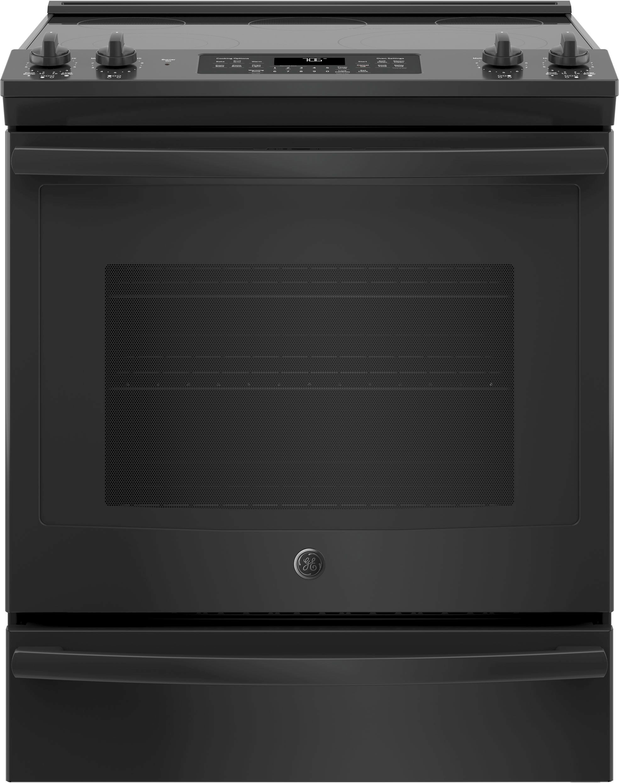 ge black stove electric