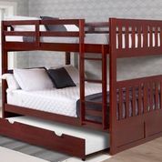 Donco Trading Company Mission Full/Full Bunkbed with Twin Trundle-2