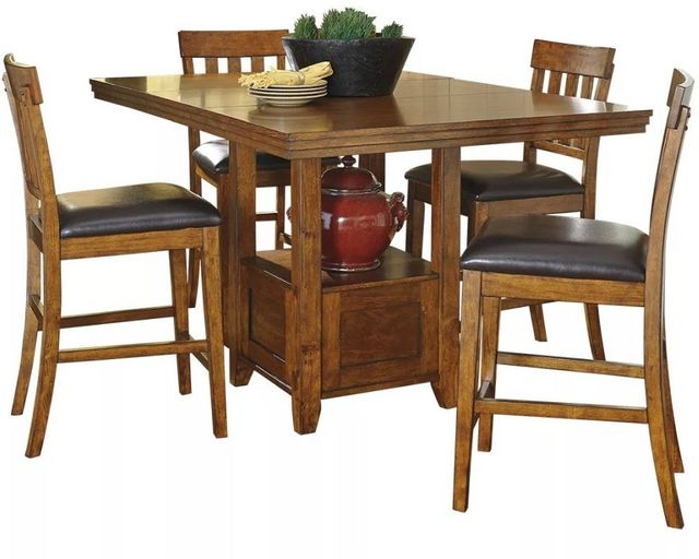 Signature Design by Ashley® Ralene Medium Brown Counter Height Dining Room Table 9