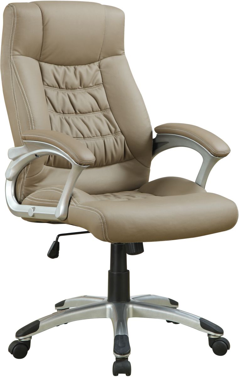 Coaster® Taupe And Silver Adjustable Height Office Chair