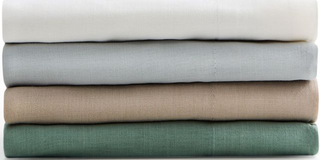 Malouf® Linen-Weave Cotton Sand Full Sheet Set 3