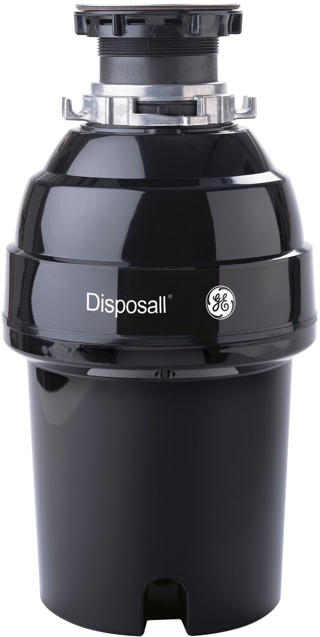 GE® 1 HP Black Continuous Feed Garbage Disposer-0