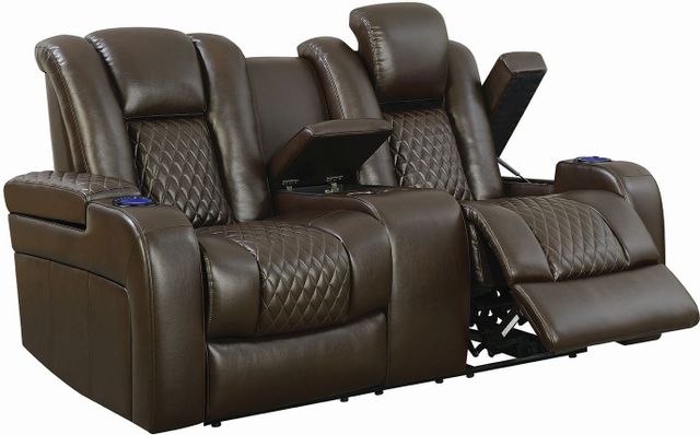 Coaster® Delangelo 3 Piece Brown Power Reclining Living Room Set 5