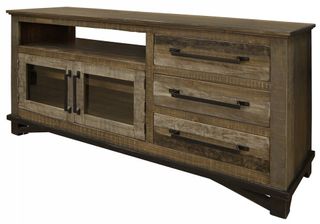International Furniture© Loft Brown 62" 3 Drawers, 2 Doors TV Stand