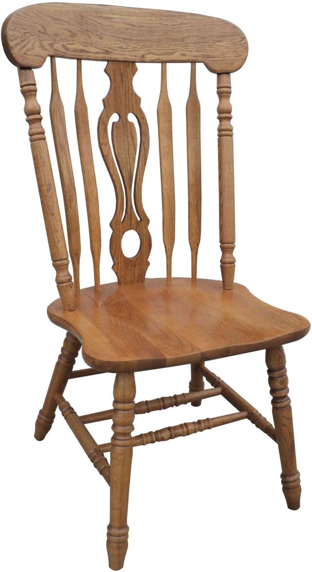 Tennessee Enterprises Inc. Colonial Harvest Brown Key Hole Side Chair