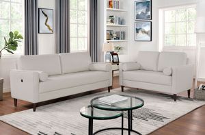Furniture of America® Horgen 2-Piece Off-White Sofa Set