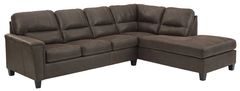 Signature Design by Ashley® Navi 2-Piece Chestnut Left-Arm Facing Sectional with Chaise